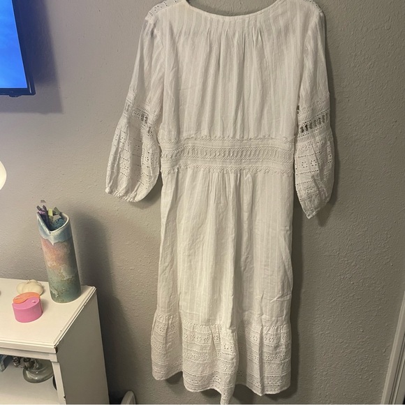 Anthropologie White Midi Dress - Picture 4 of 6